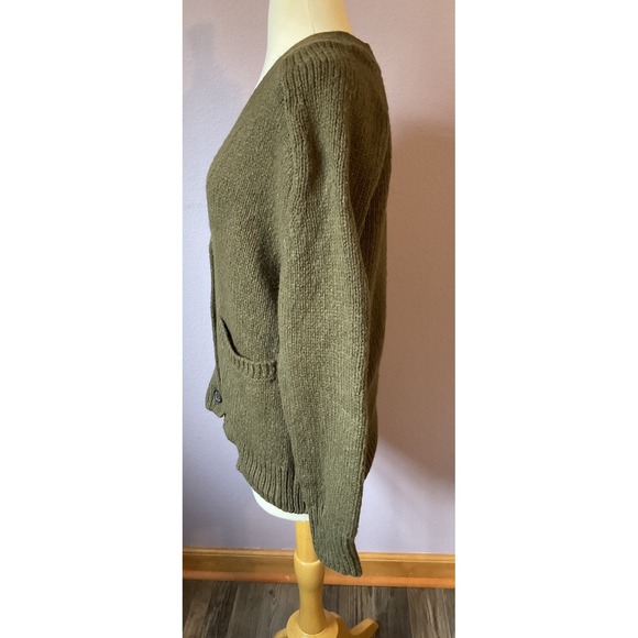 Banana‎ Republic Wool Olive Green Button Up Cardigan Women's Small - Picture 3 of 4